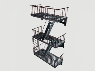 Emergency staircase 3D model