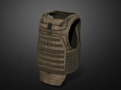 Army vest Low-poly 3D model