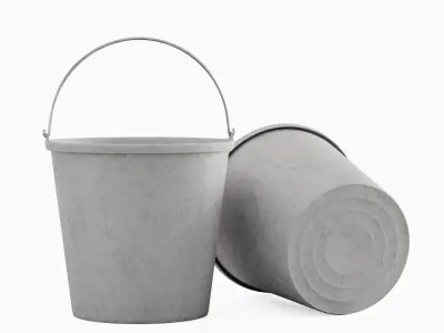 Industrial Plastic Bucket C 04 3D model