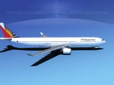 Airbus A330-300 Philippine Airlines 3D model