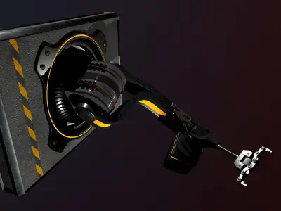 Robotic factory arm 3D model