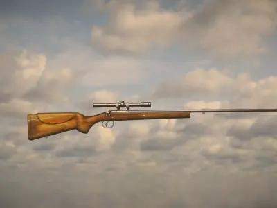 Western Rifle Low-poly 3D model