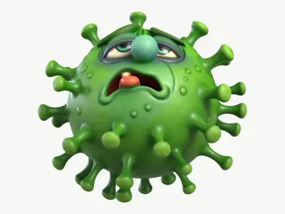 Cartoon Virus 3 3D model