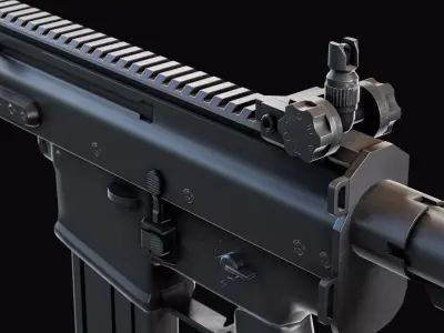 FPS Military Weapons - Animated Assault Rifle 2 3D model