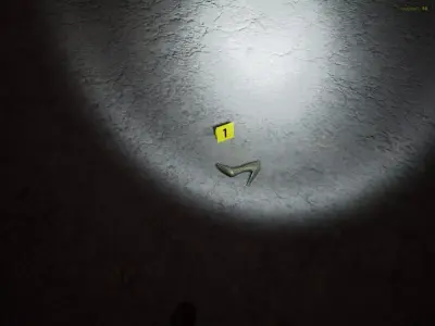 Crime Scene Police Line with Evidence Markers 4K Low-poly 3D model