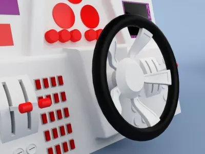 Ship control panel 3D model
