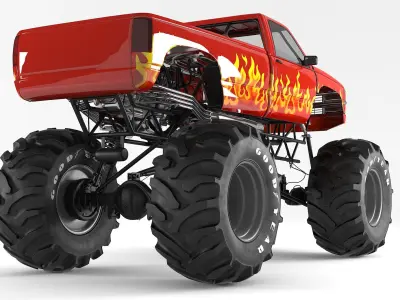 Monster Truck 3D model 2