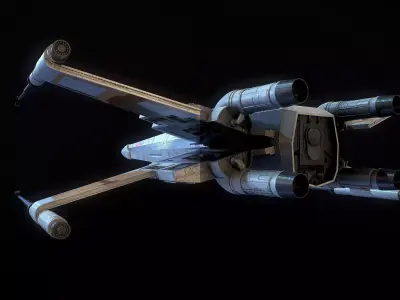 X WING T70 Star Wars 3D model