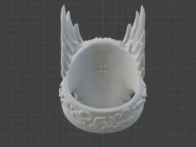 EAGLE RING SCULPTURE BLENDER MODEL Free 3D print model