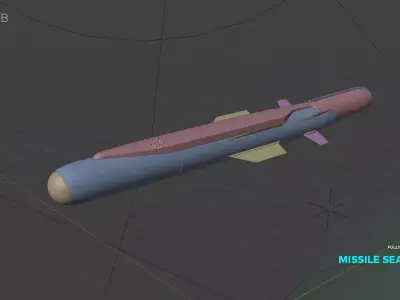 Missile Sea Venom V1 Free low-poly 3D model