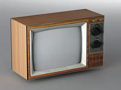 Old TV 3D model Low-poly 3D model