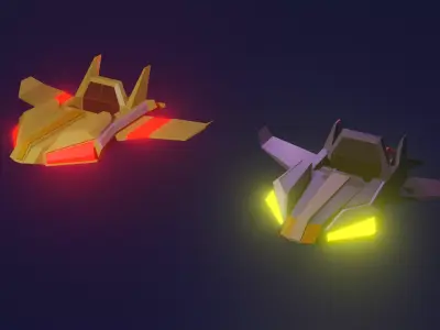 Flying car for future  Free low-poly 3D model