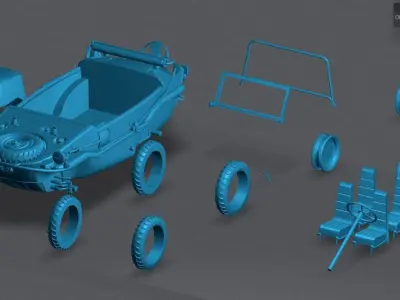 Schwimmwagen Scale model   3D print model