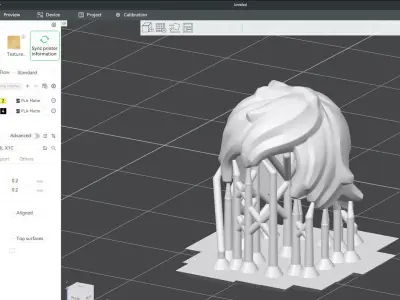 Custom3Dprint Minifigure Accessory - Minifigure Hair S2 - 058 3D print model
