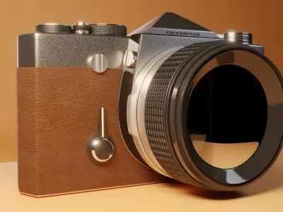 OM1 film camera model Low-poly 3D model