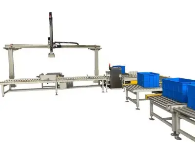 Truss Manipulator Smart Warehouse Automation with CNC Loading 3D model