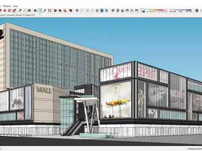 Sketchup Commercial Office Complex F1 3D model
