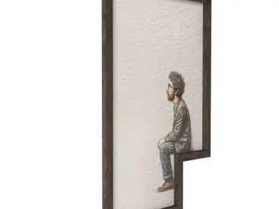 Illustrated wall art frame - Part 8 3D model