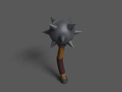 Maces weapon with spikes Low-poly 3D model