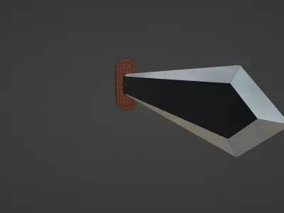 Low Poly Sword Low-poly 3D model 7