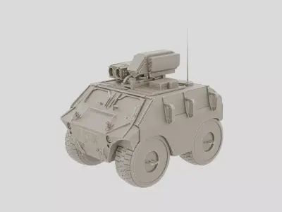 Wheeled Armored Patrol Vehicle for 3D print 3D model