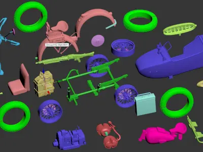 r75 motorcycle 3D print model