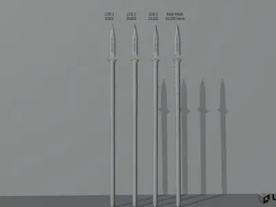 Spear And Dagger Bundle 3D model