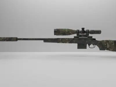 M24 Sniper Rifle Low-poly 3D model purchase