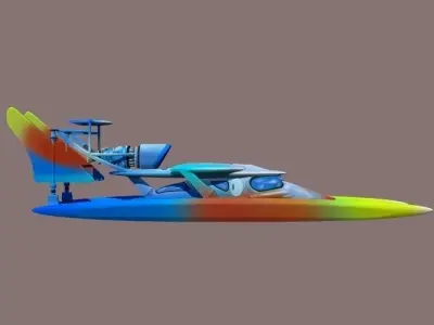 Thrust hovercraft Free 3D model
