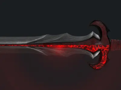 Vampire Sword Low-poly 3D model