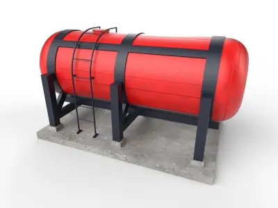 liquid tank M1 - New Low-poly 3D model