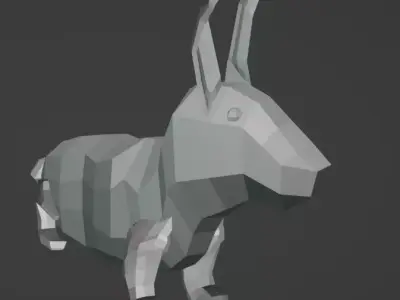 rabbit lowpoly Low-poly 3D model