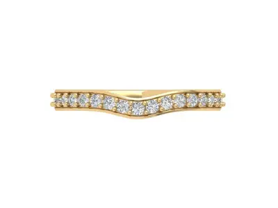Solitaire Wedding Band 3D print model 6