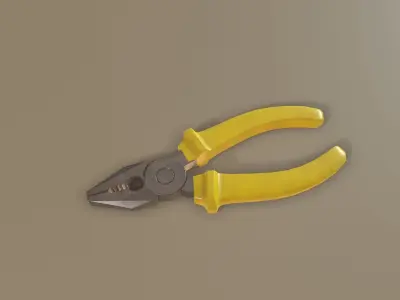 Tool Kit with Crowbar Low-poly 3D model