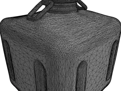 Military Style Square Jerry Can Low-poly 3D model