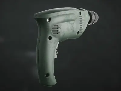drill electric Low-poly 3D model