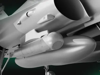 Rafale Fighter Jet Low-poly 3D model