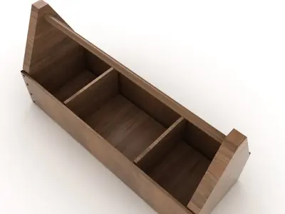 Wooden Toolbox  3D model