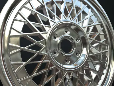  Low Poly Car Rim Low-poly 3D model