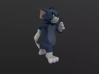 TOMC-015 Tom Cat Running Low-poly 3D model