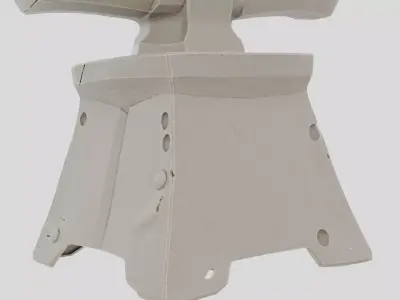 Medieval Blacksmith Anvil for 3D print Low-poly 3D model