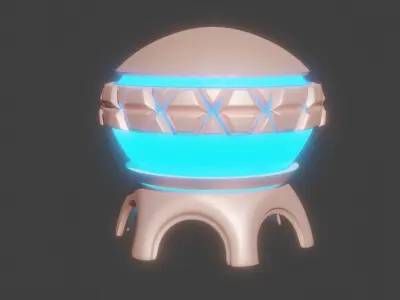 Sci-Fi Space Building 3D model