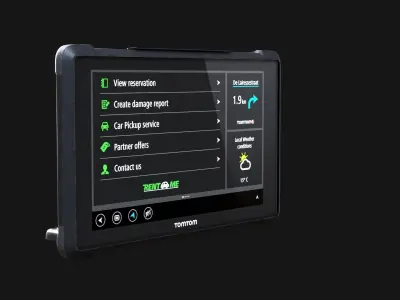 TomTom Bridge navigation system Logistics Delivery  Low-poly 3D model
