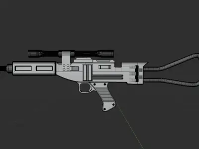 AT-AT Pilot Blaster Rifle 3D model