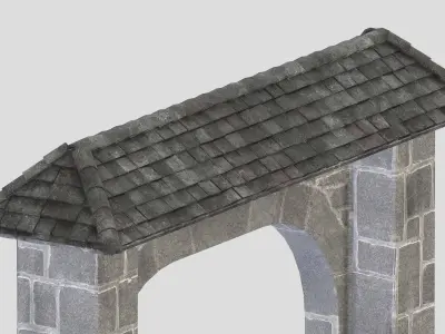 Castle Medieval Middle Ages 05 Low Poly PBR Realistic Low-poly 3D model