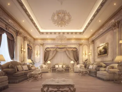 Luxury Living Room 3D model order