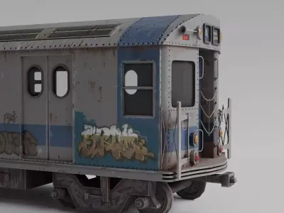 train exterior Low-poly 3D model
