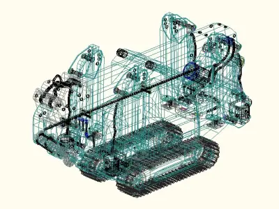 Maeda MC285 Mini Crawler Crane in Transport Mode Free 3D model