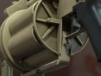 Milkor MGL-140 Low-poly 3D model Low-poly 3D model