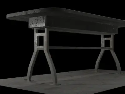 Rusty Table Low-poly 3D model purchase